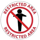 Restricted Area 17" diam.